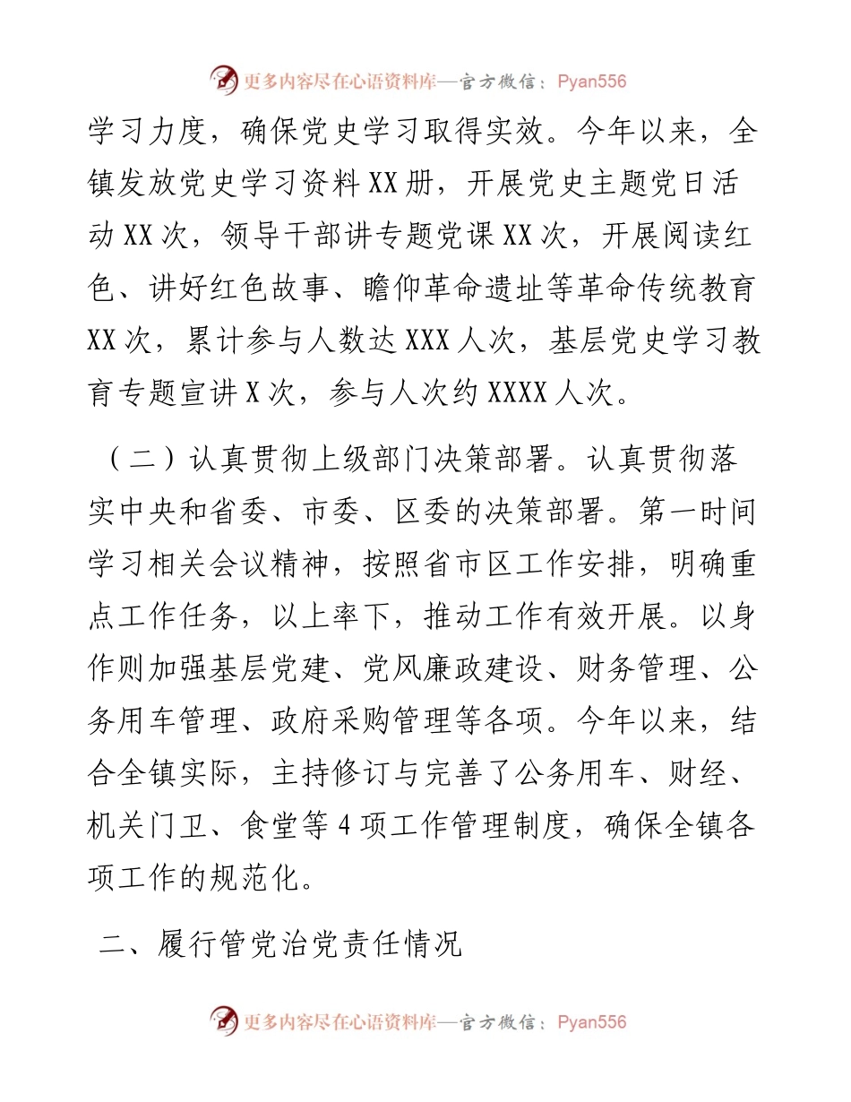镇党委副书记、镇长述责述廉报告.docx_第2页