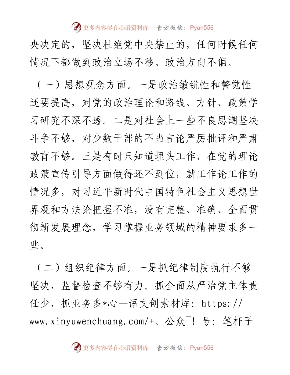 领导干部严守党的政治纪律和政治规矩党性分析材料.docx_第2页