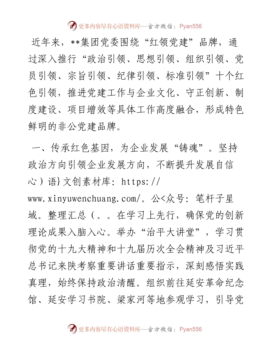 非公企业党建典型经验材料.docx_第1页