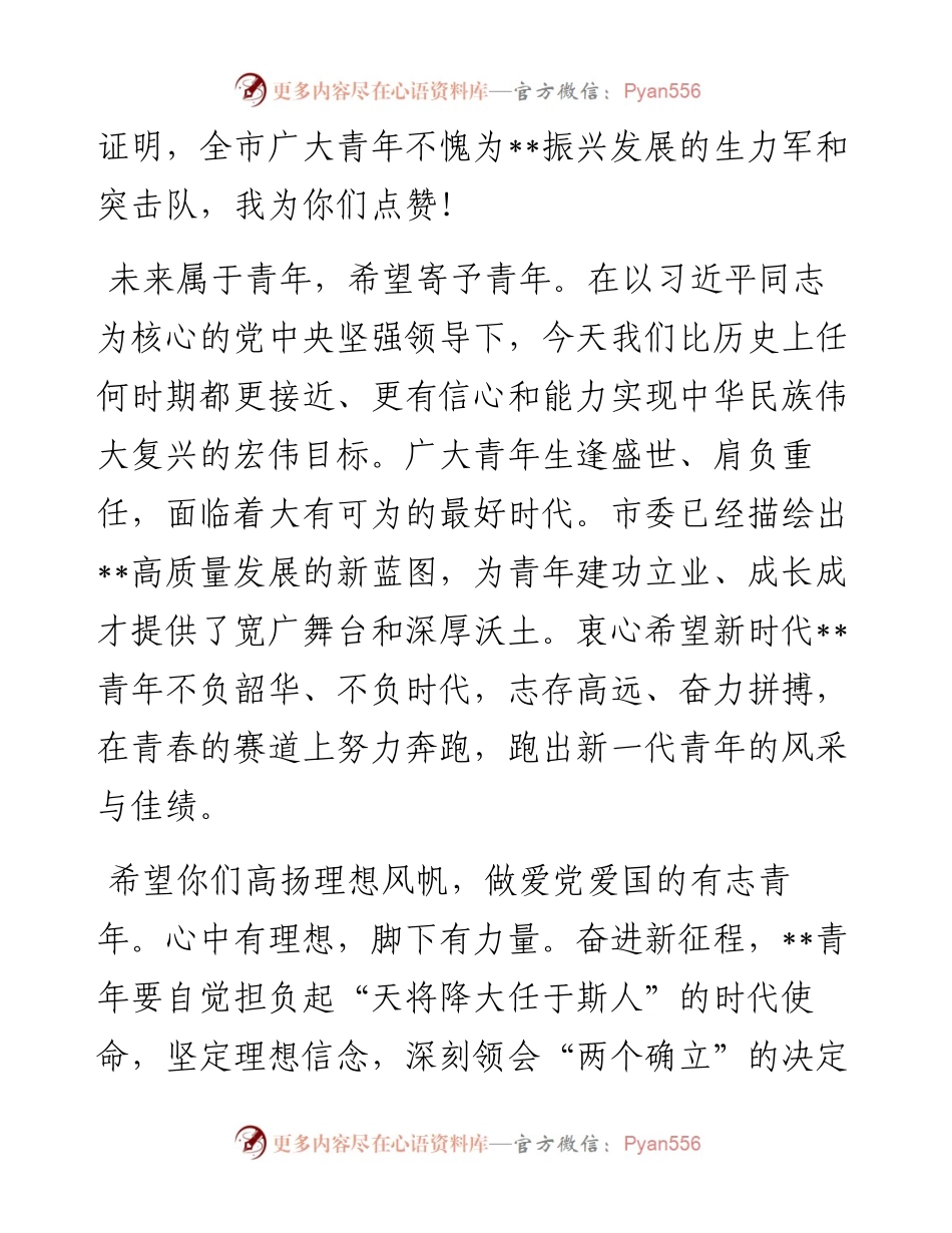 青年节致全市广大青年的一封信.docx_第2页