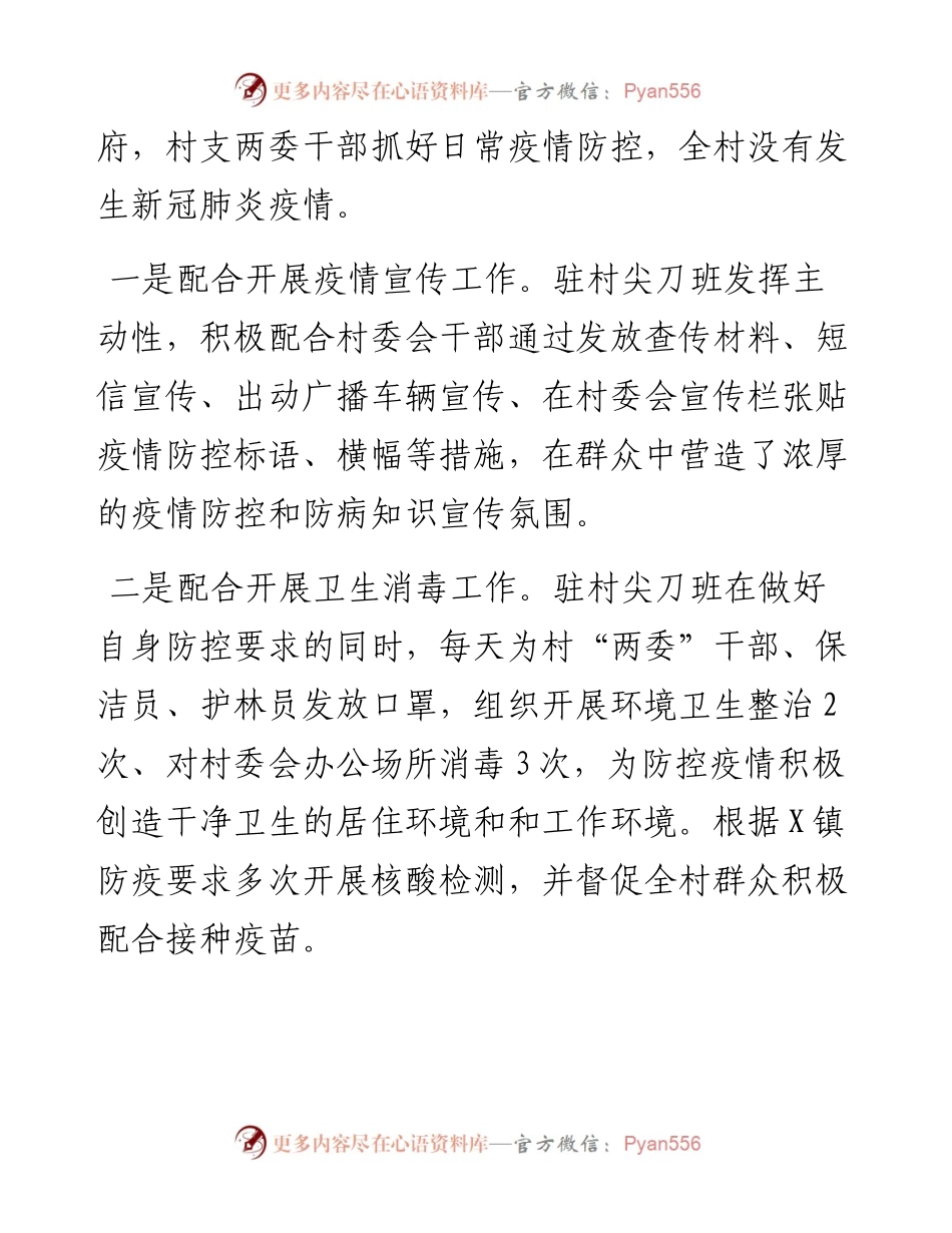 驻村尖刀班工作汇报.docx_第2页