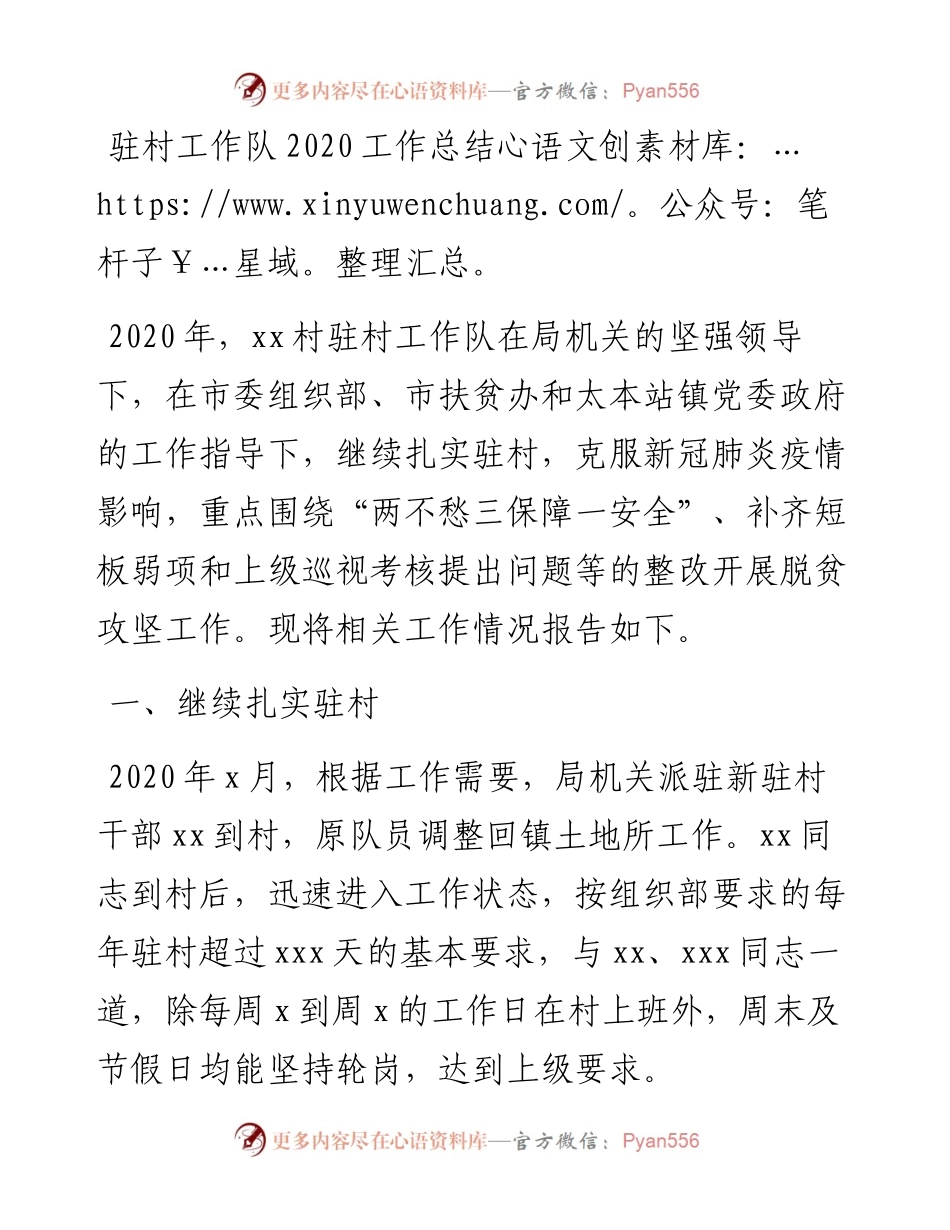 驻村工作队工作总结.docx_第1页