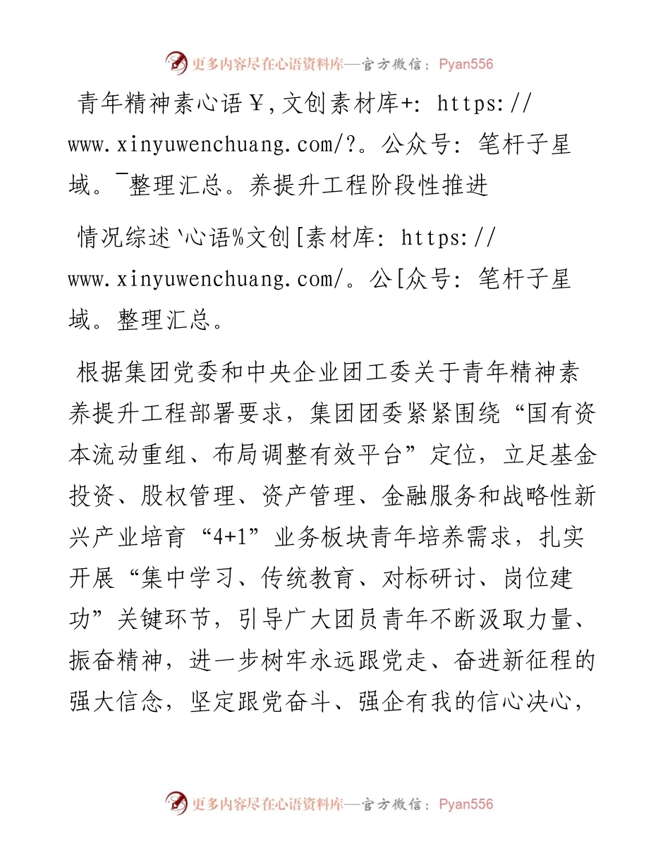 青年精神素养提升工程阶段性推进情况综述.docx_第1页
