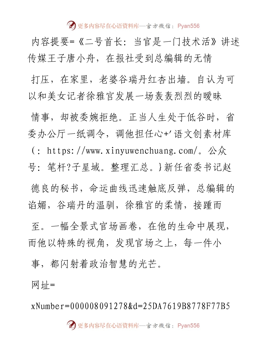 黄晓阳《二号首长 当官是一门技术活》（重庆出版社）2011.10(1).docx_第2页