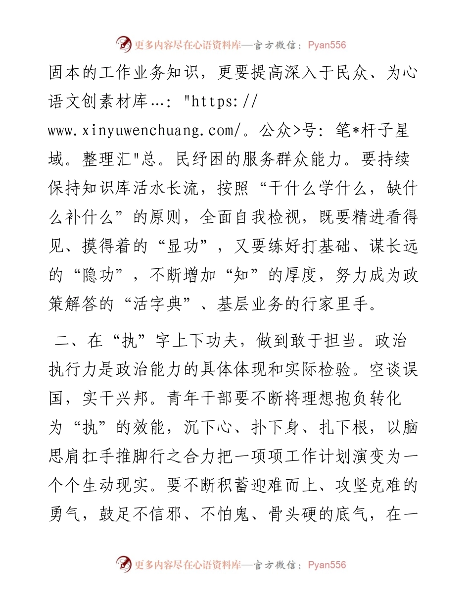 青年干部座谈发言提纲.docx_第2页