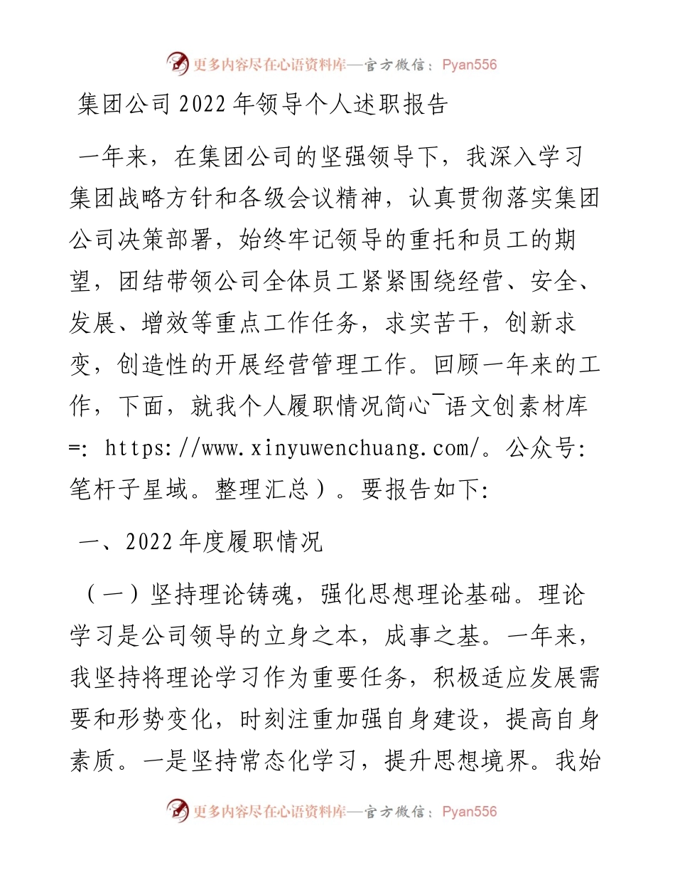 集团公司领导个人述职报告.docx_第1页