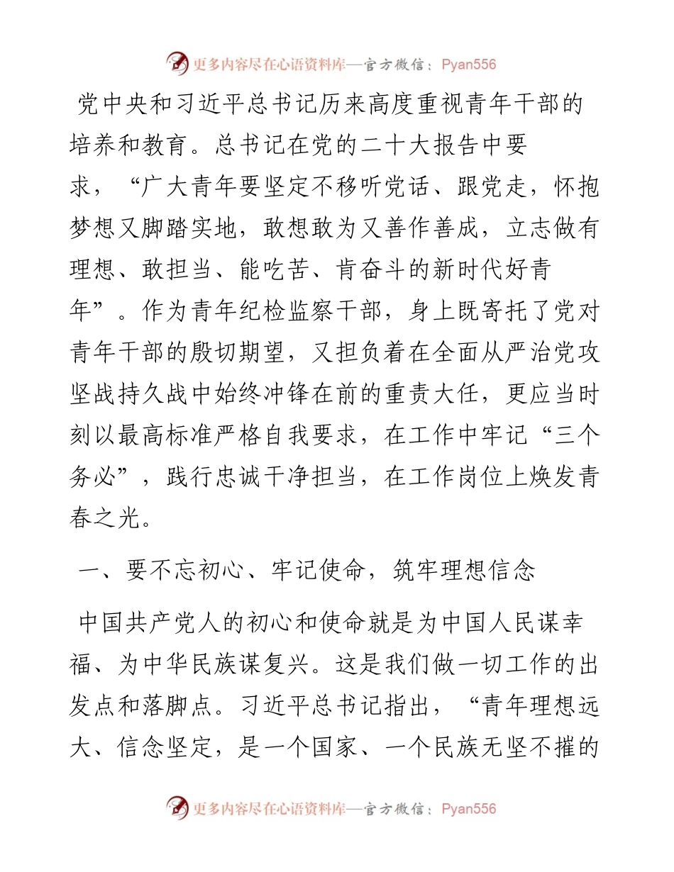 青年干部座谈会发言材料：牢记“三个务必” 践行忠诚干净担当.docx_第1页