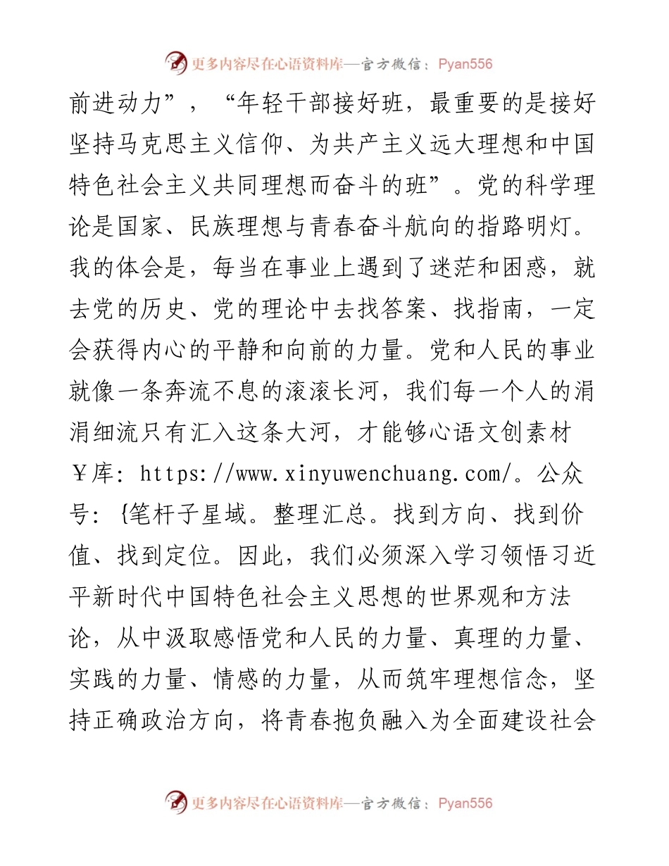 青年干部座谈会发言材料：牢记“三个务必” 践行忠诚干净担当.docx_第2页