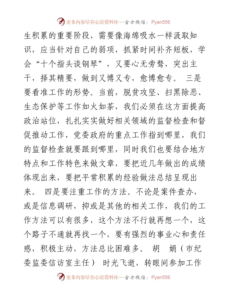 青年纪检监察干部座谈感悟发言(1).docx_第2页