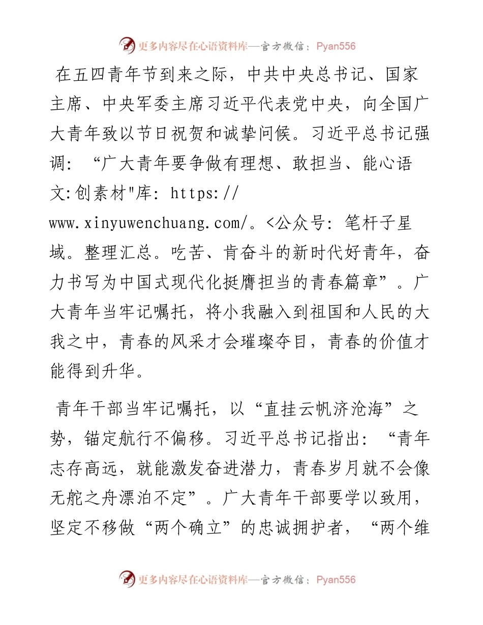 青年座谈会发言：用好“舵锚帆” 勇做“弄潮儿”.docx_第1页