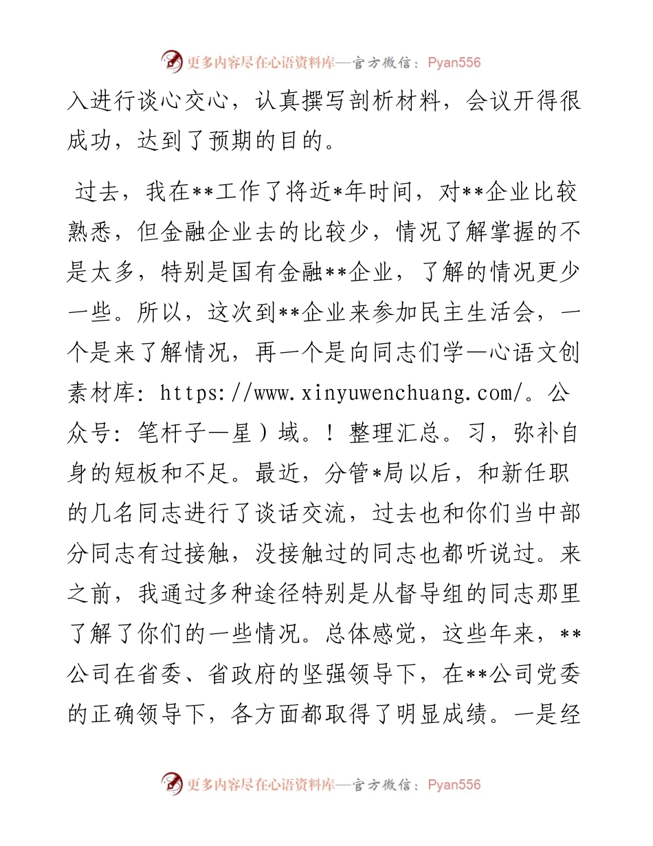 集团公司年度党委班子民主生活会上的讲话.docx_第2页