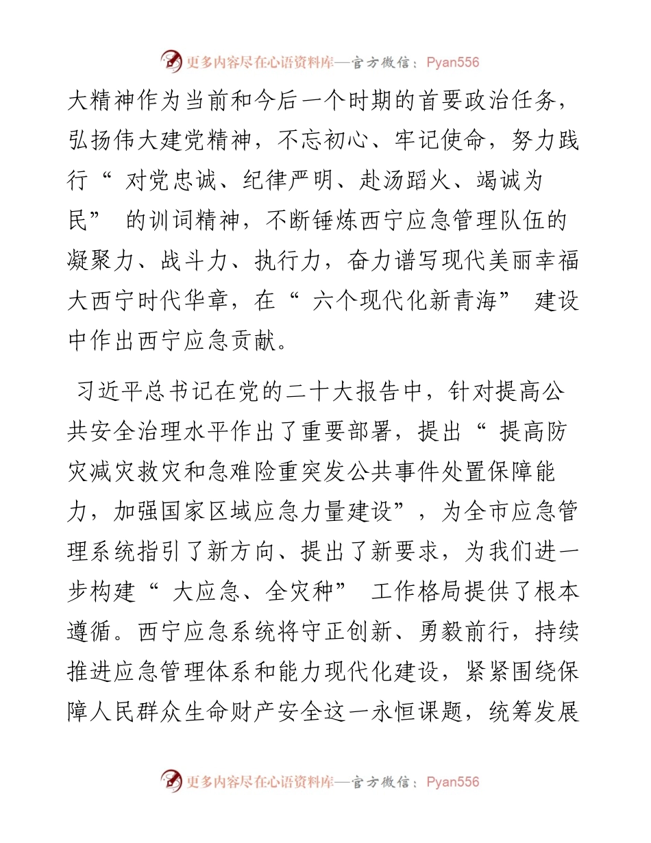.11.08市应急管理局党委书记、局长左西胜记者张国静：高质量提高应急处置保障能力.docx_第2页