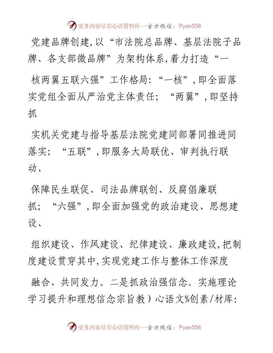 .06.17市法院党组书记、院长梁久军：坚持党建统领践行初心使命建设党委放心、群众满意的模范机关.docx_第2页