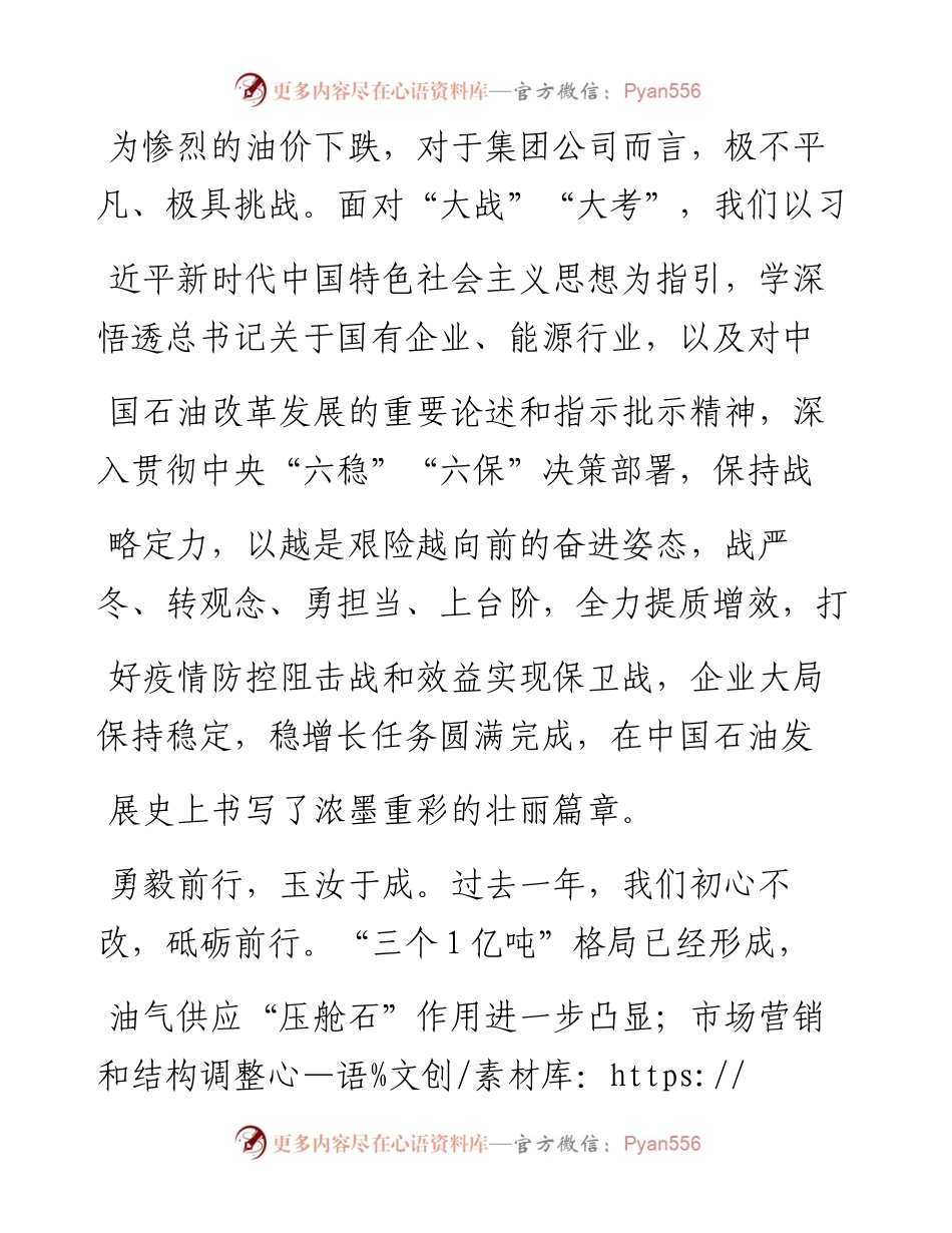 .02.08集团公司董事长、党组书记戴厚良：新春贺词——如椽巨笔1公众号整理.docx_第2页