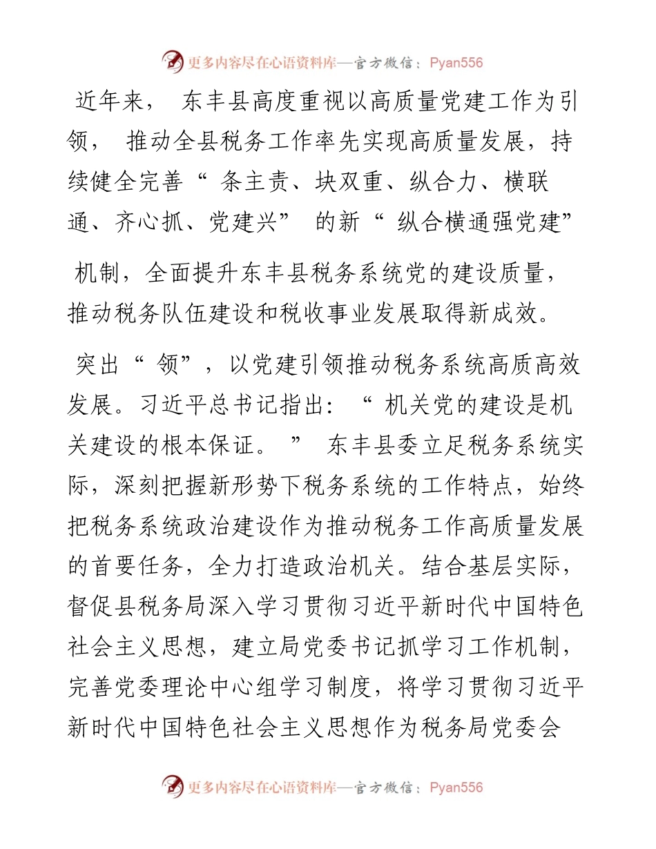 .08.22中共东丰县委书记曾海洋：踔厉奋发勇毅前行奋力开创税务系统党建引领高质量发展新局面.docx_第2页