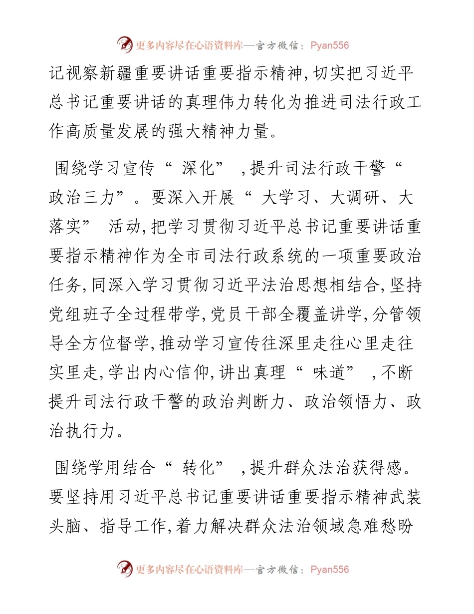 .10.11司法局副局长黎达喜：围绕三化推动司法行政工作高质量发展.docx_第2页