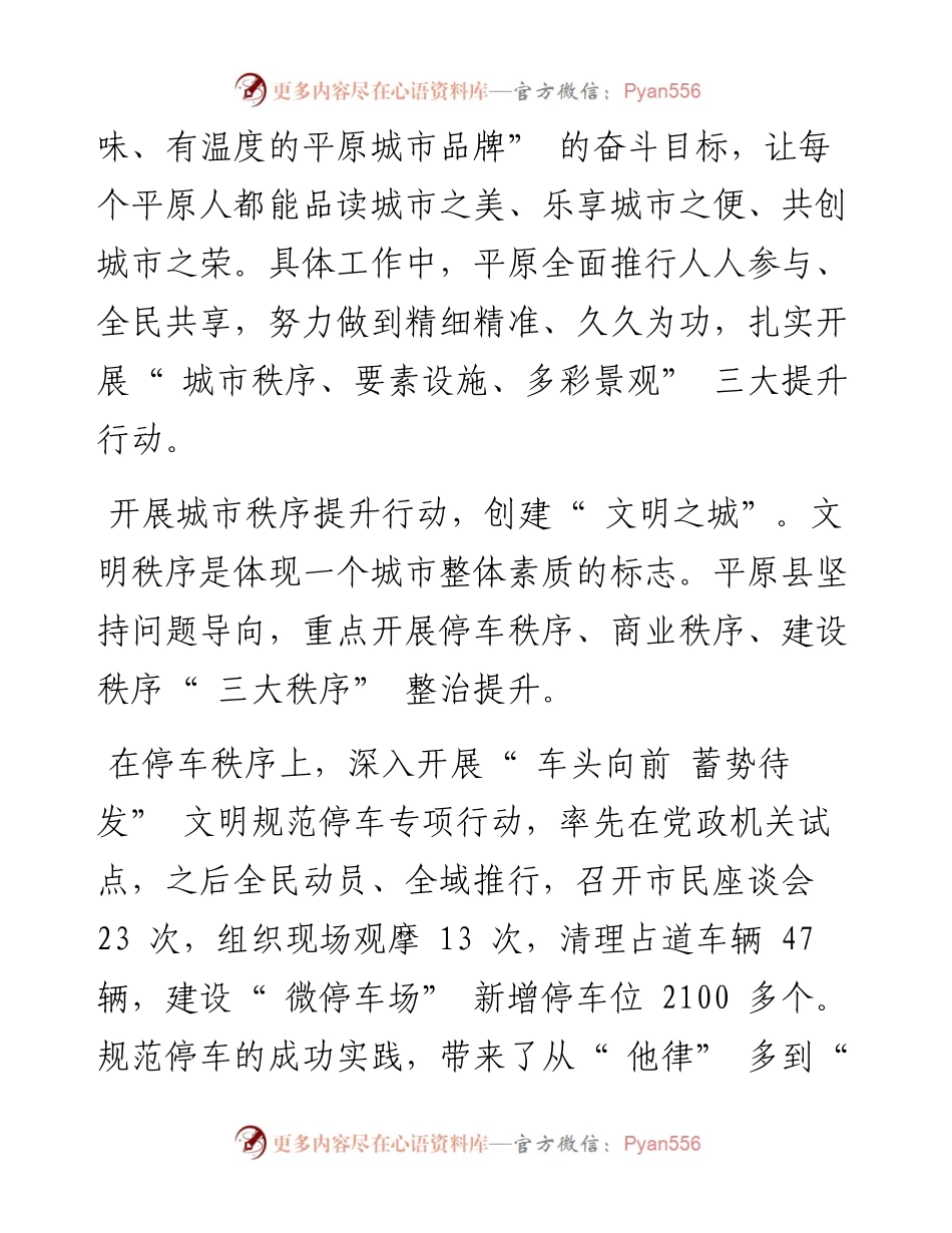 .11.10山东省平原县委副书记、县长卢明鹏：打造有底蕴有品味有温度的城市品牌.docx_第2页