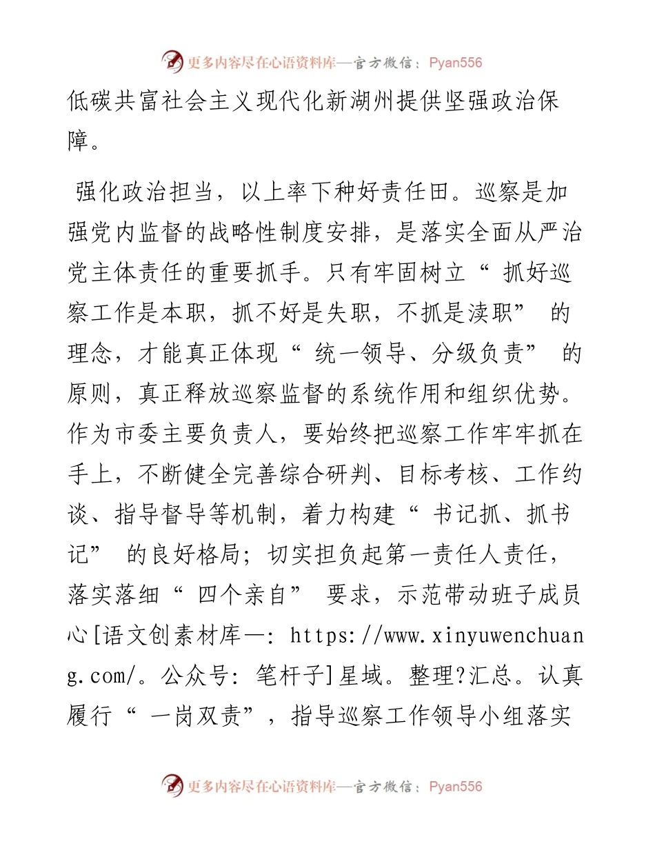.04.06湖州市委书记王纲：扛牢主体责任擦亮巡察利剑.docx_第2页