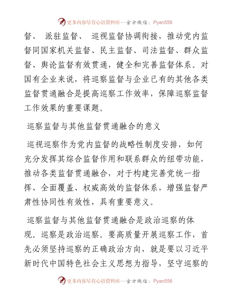 .09.01赵冠寅：浅谈国企巡察监督与其他监督贯通融合.docx_第2页