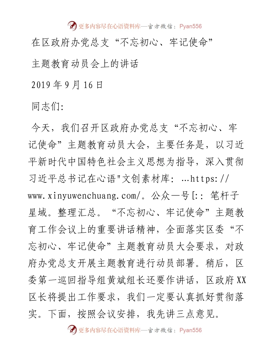 （两办）在主题教育动员会上的讲话.docx_第1页