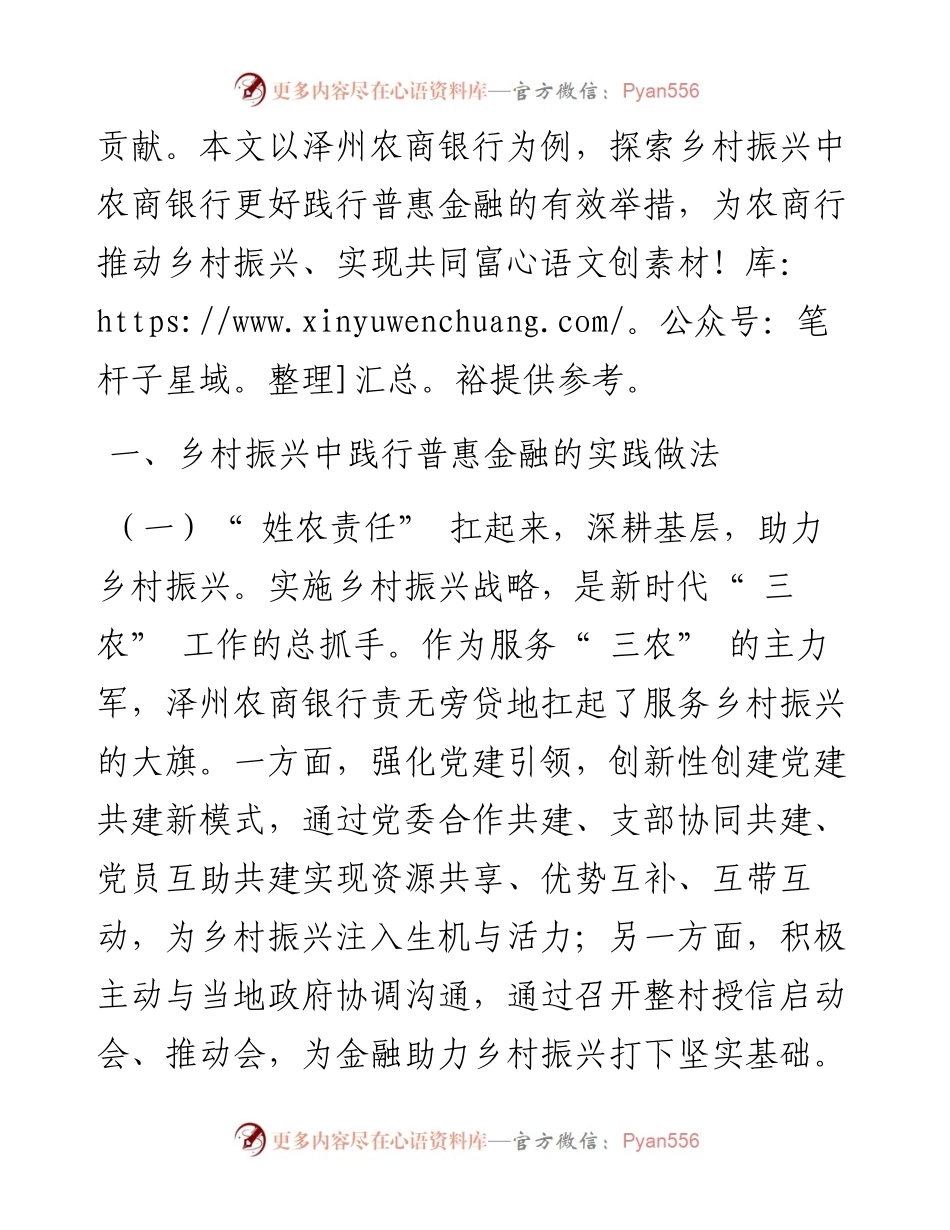.10.20泽州农商银行郭鹏飞：乡村振兴中，农商行践行普惠金融的探索.docx_第2页