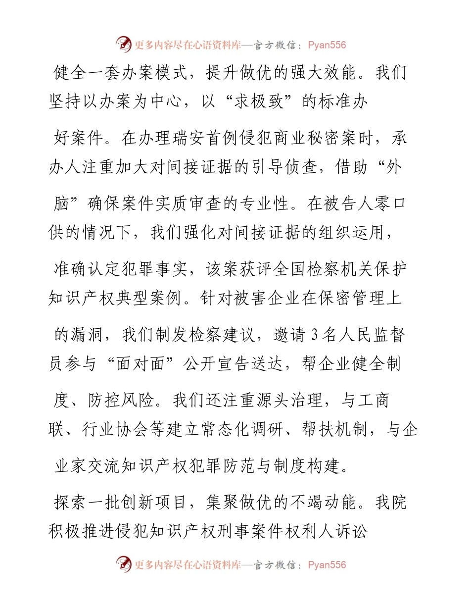 .01.27浙江省瑞安市检察院检察长宣章良：三个一做优知识产权司法保护.docx_第2页