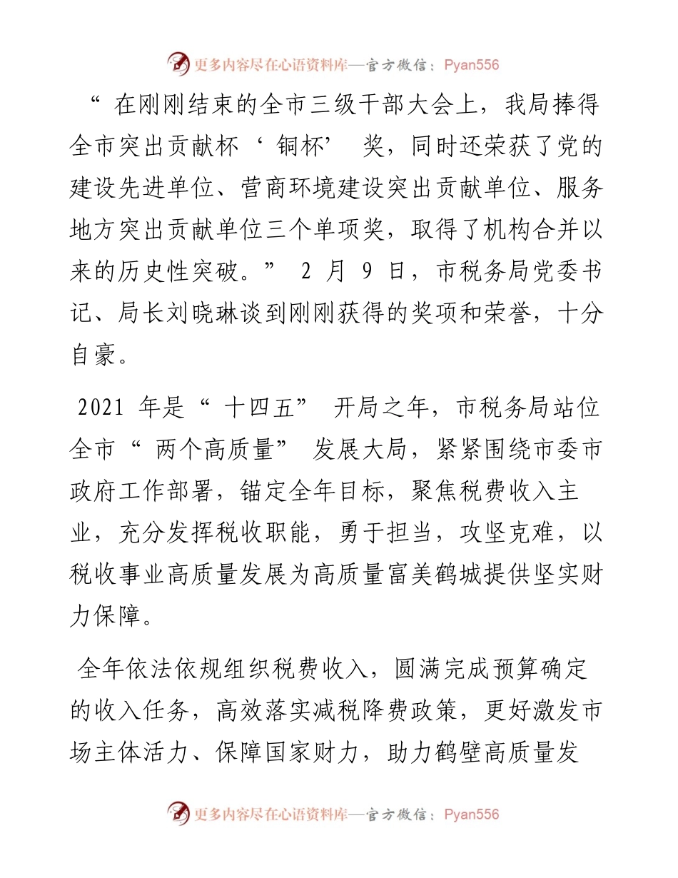 .02.11团结实干踔厉奋发奋力书写鹤壁税收现代化高质量发展新答卷.docx_第2页