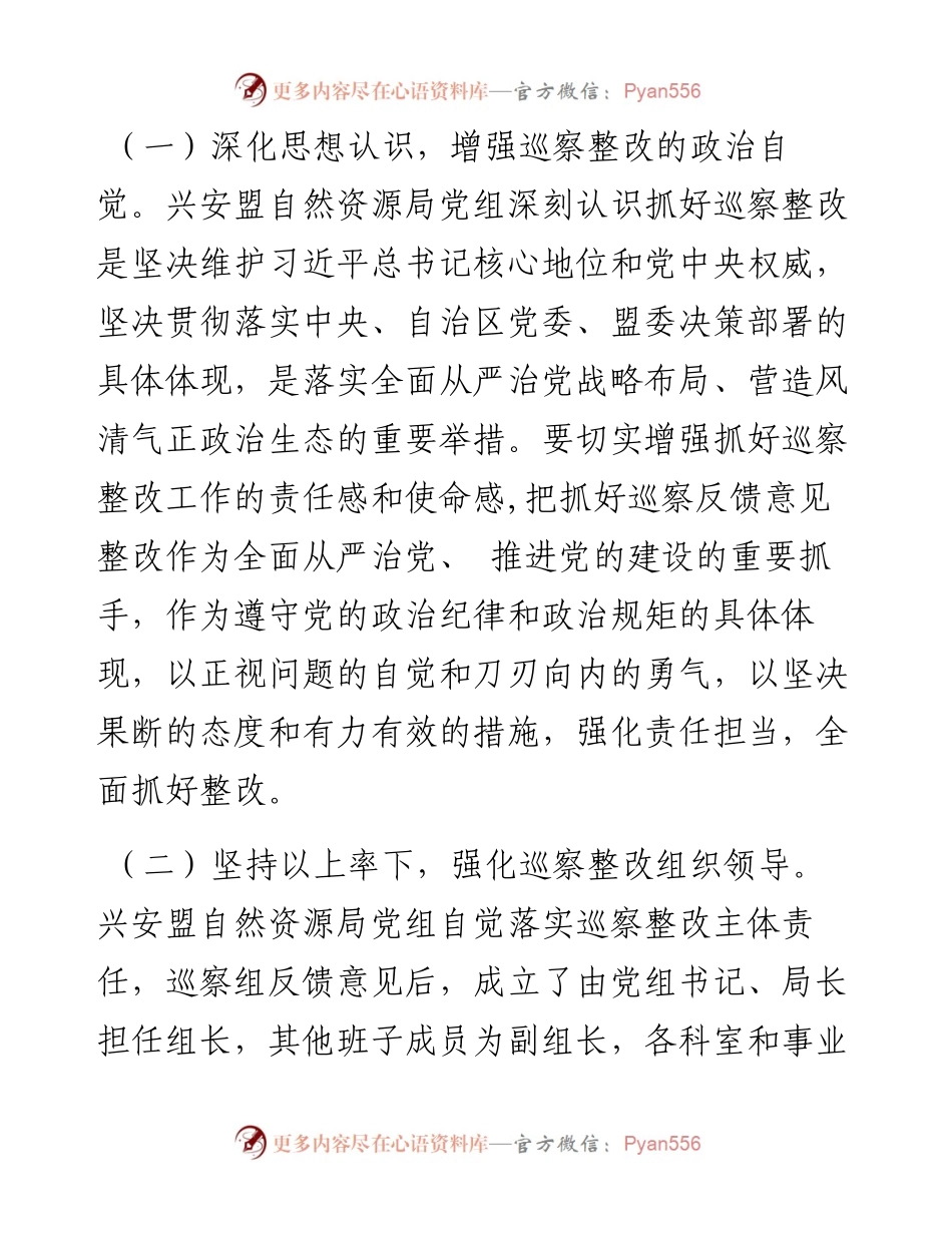 .06.10：中共兴安盟自然资源局党组关于第一轮巡察整改进展情况的通报.docx_第2页