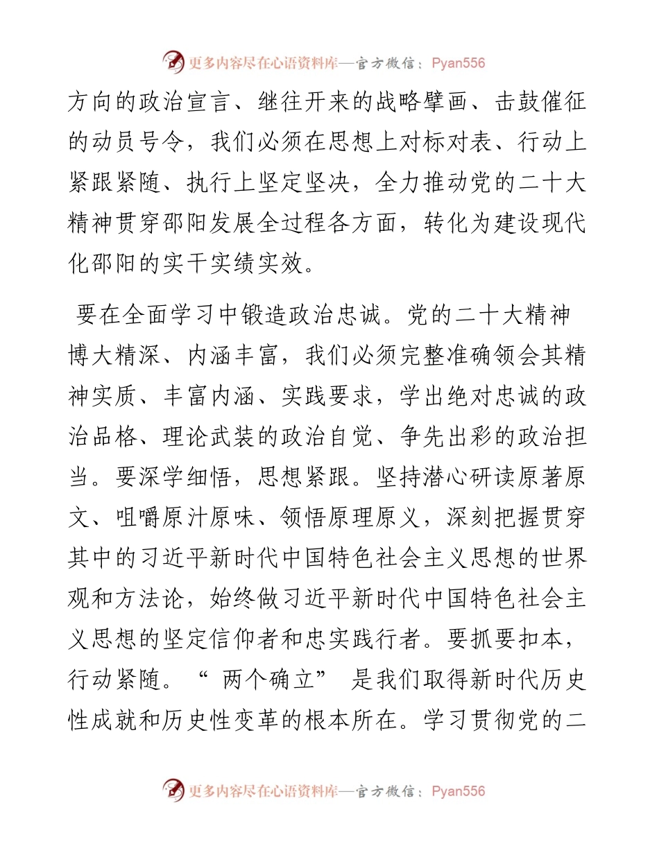 .12.02市委副书记市长华学健：把党的二十大精神贯穿发展全过程各方面奋力谱写中国式现代化邵阳新篇章.docx_第2页