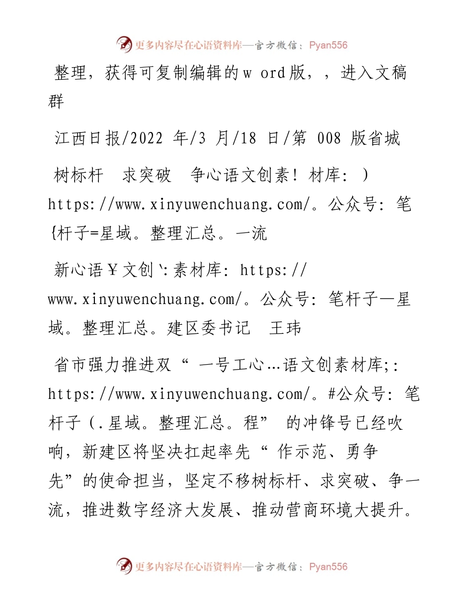 .03.18新建区委书记王玮：树标杆求突破争一流.docx_第1页