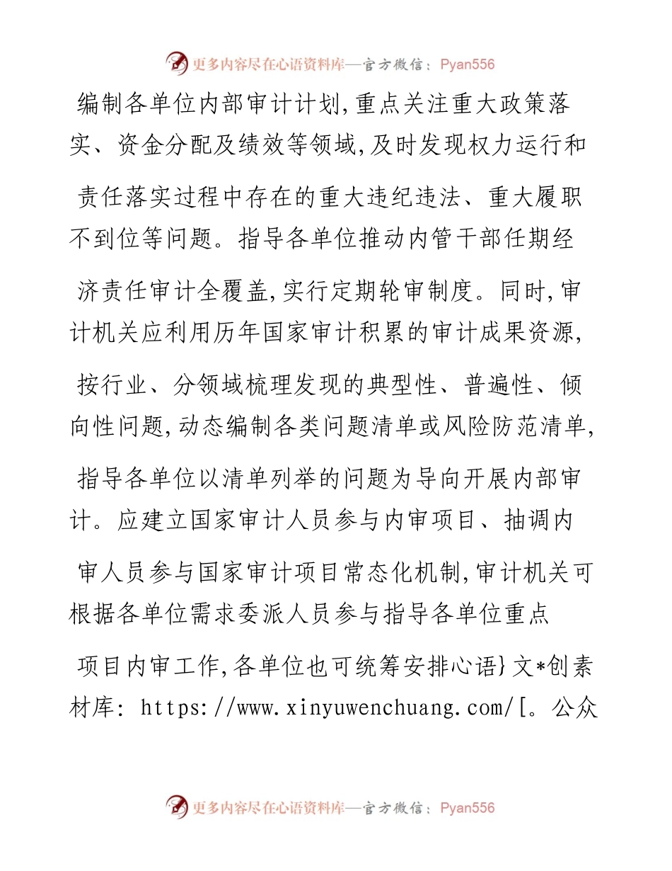 .02.10重庆市渝北区审计局骆连虎：审计机关强化监督指导内审工作路径分析——如椽巨笔1公众号整理.docx_第2页