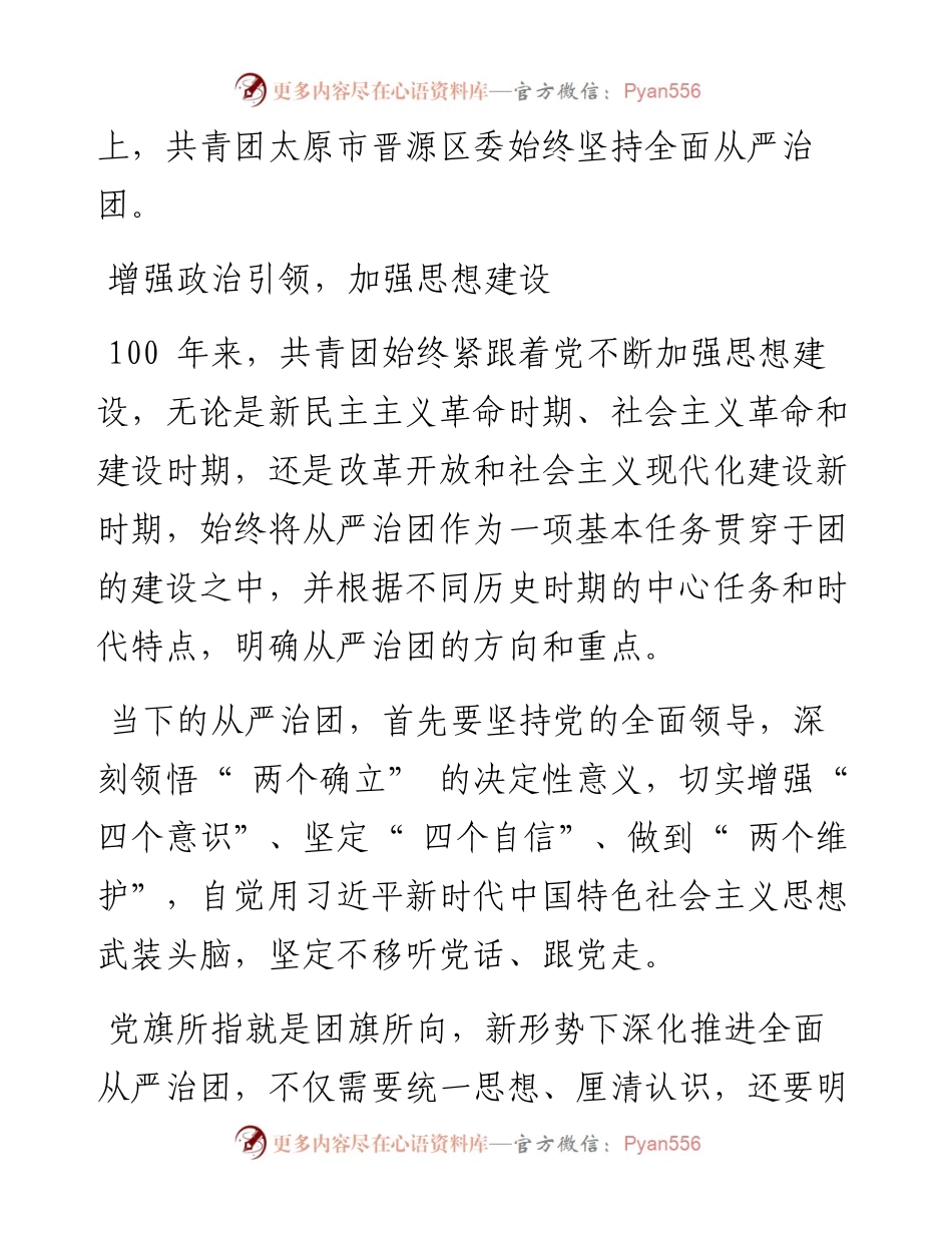 .05.23共青团太原市晋源区委书记马智峰：坚持从严治团勇于自我革命.docx_第2页