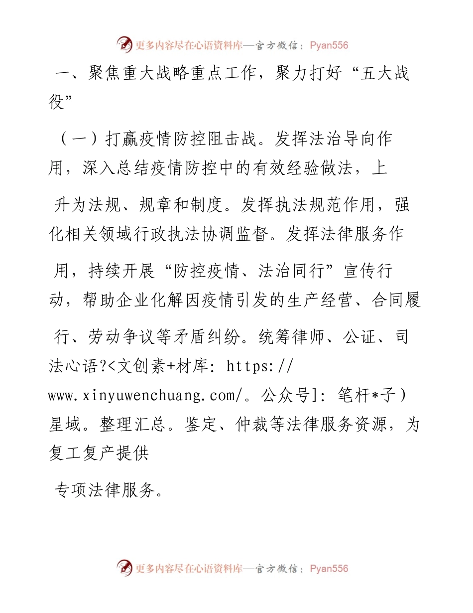 .06.04市委依法治市办主任市司法局党委书记局长魏雪峰：五聚焦五聚力彰显司法行政新作为.docx_第2页