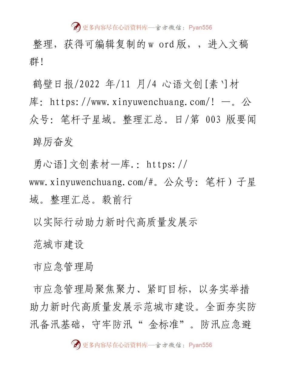 .11.04市应急管理局：踔厉奋发勇毅前行以实际行动助力新时代高质量发展示范城市建设.docx_第1页