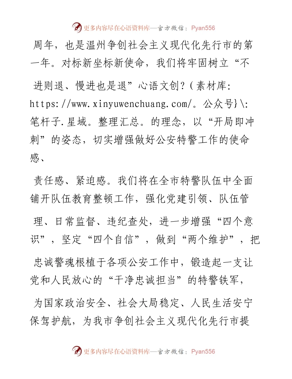 .04.06温州市公安局特警支队支队长杨波：奋力当好勇争先强执行开新局的忠诚护航者.docx_第2页