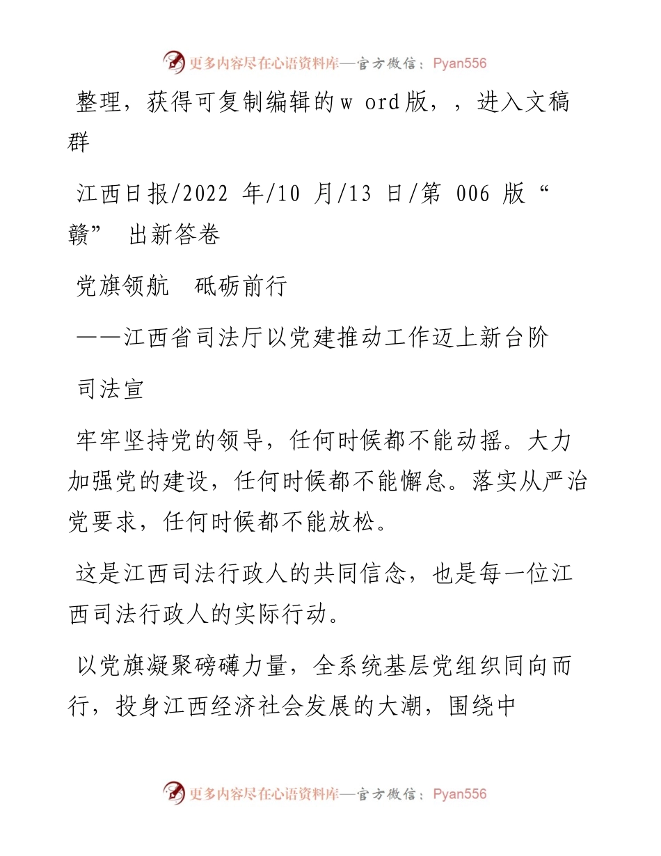 .10.13司法宣：党旗领航砥砺前行.docx_第1页