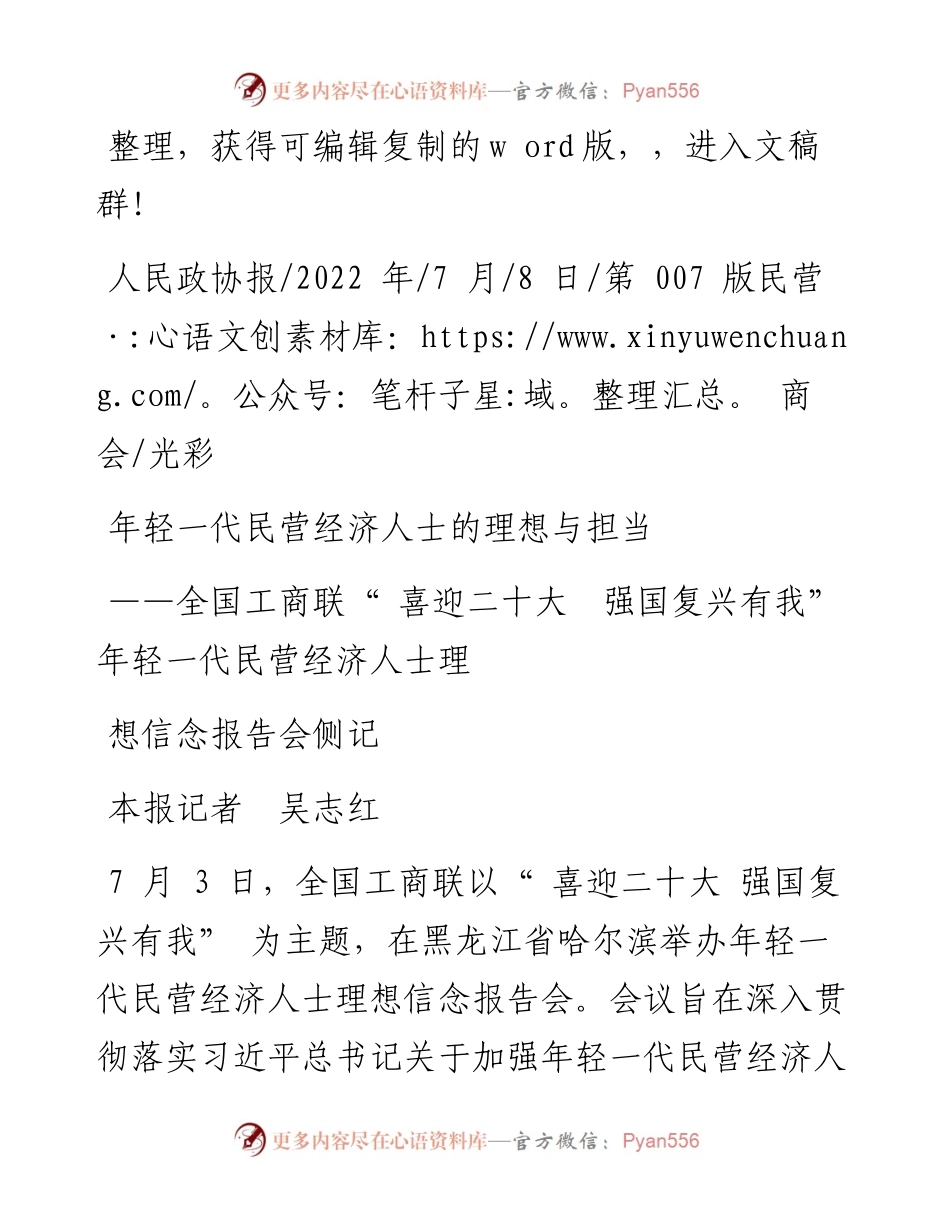 .07.08本报记者吴志红：年轻一代民营经济人士的理想与担当.docx_第1页