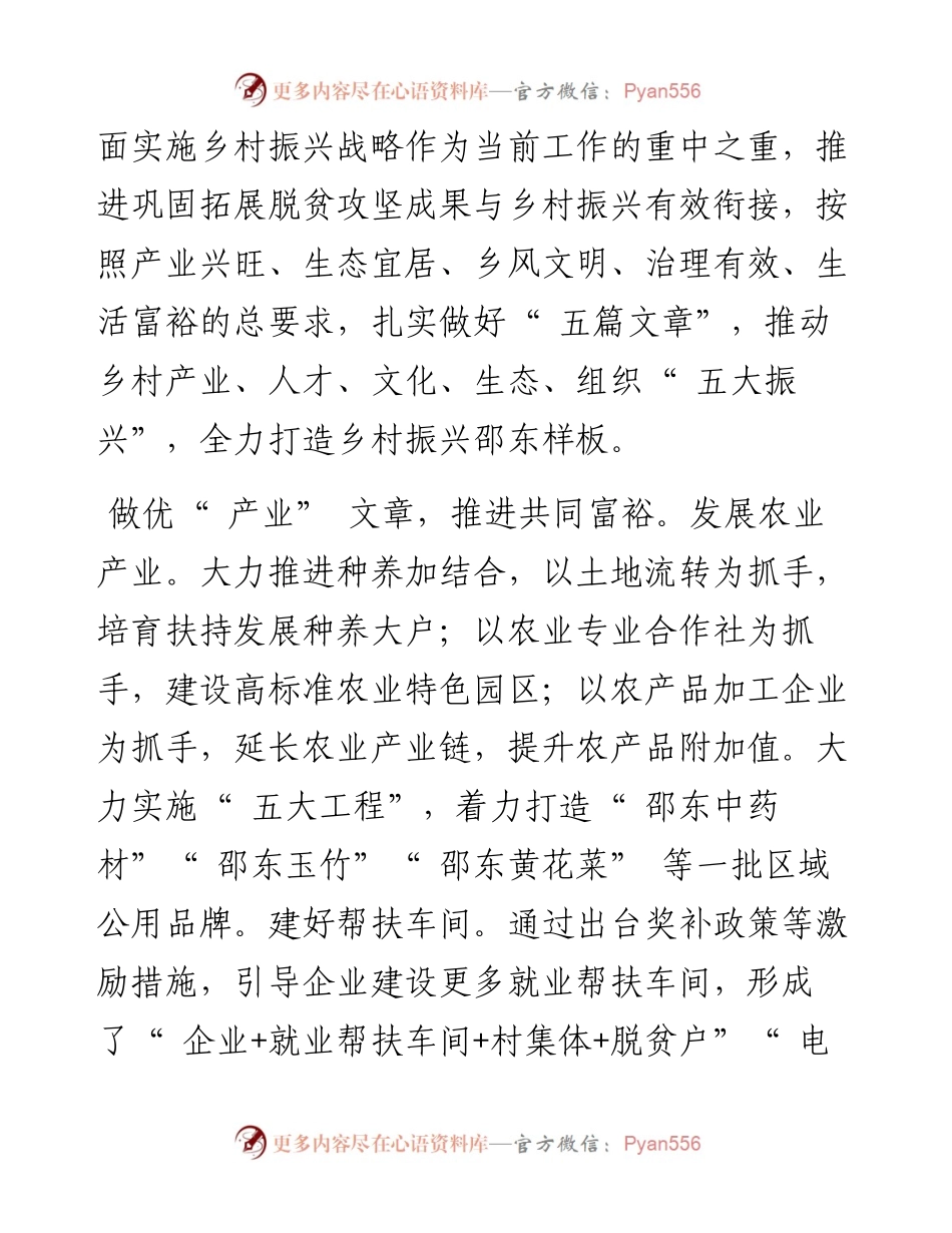 .02.08刘家豪邵东市委副书记统战部部长：做好五篇文章打造乡村振兴样板——笔苑公众号辛苦.docx_第2页