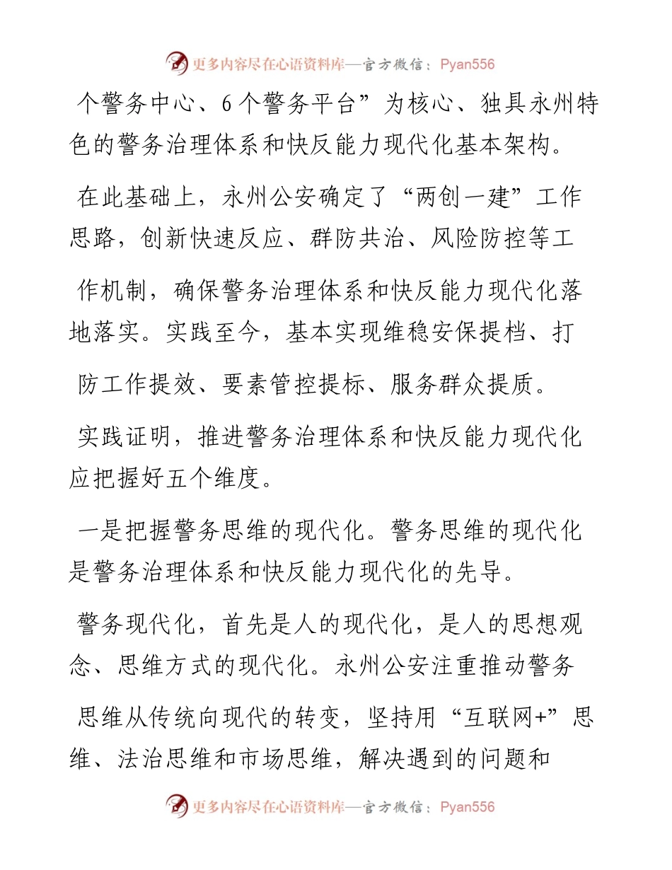 .06.20车丽华永州市人民政府副市长、市公安局局长：把握五个维度，推进警务治理体系和快反能力现代化.docx_第2页