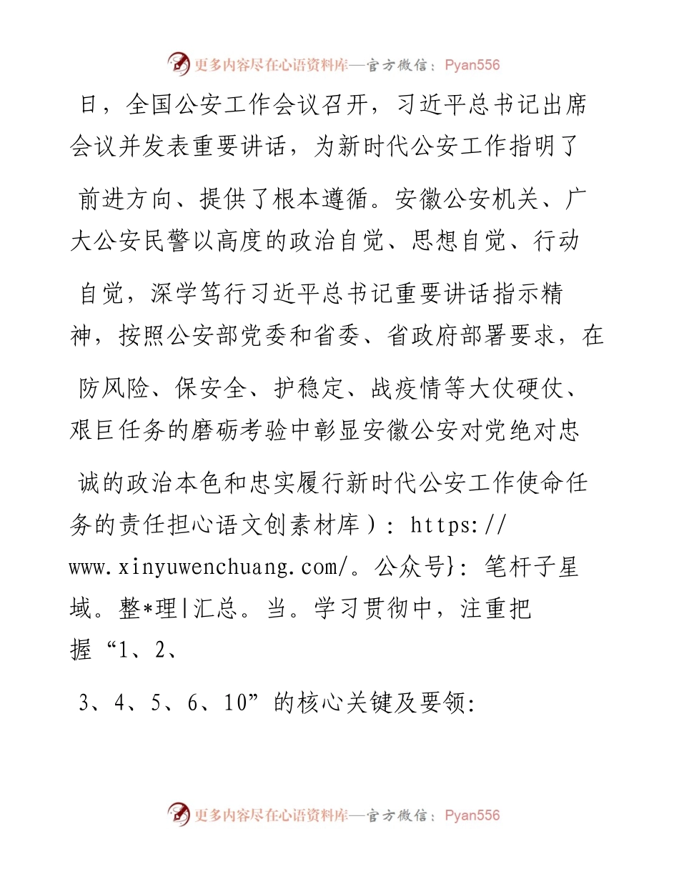 .05.18安徽省副省长、公安厅厅长李建中：深学笃行习近平总书记重要讲话精神忠实履行新时代公安工作职责使命.docx_第2页