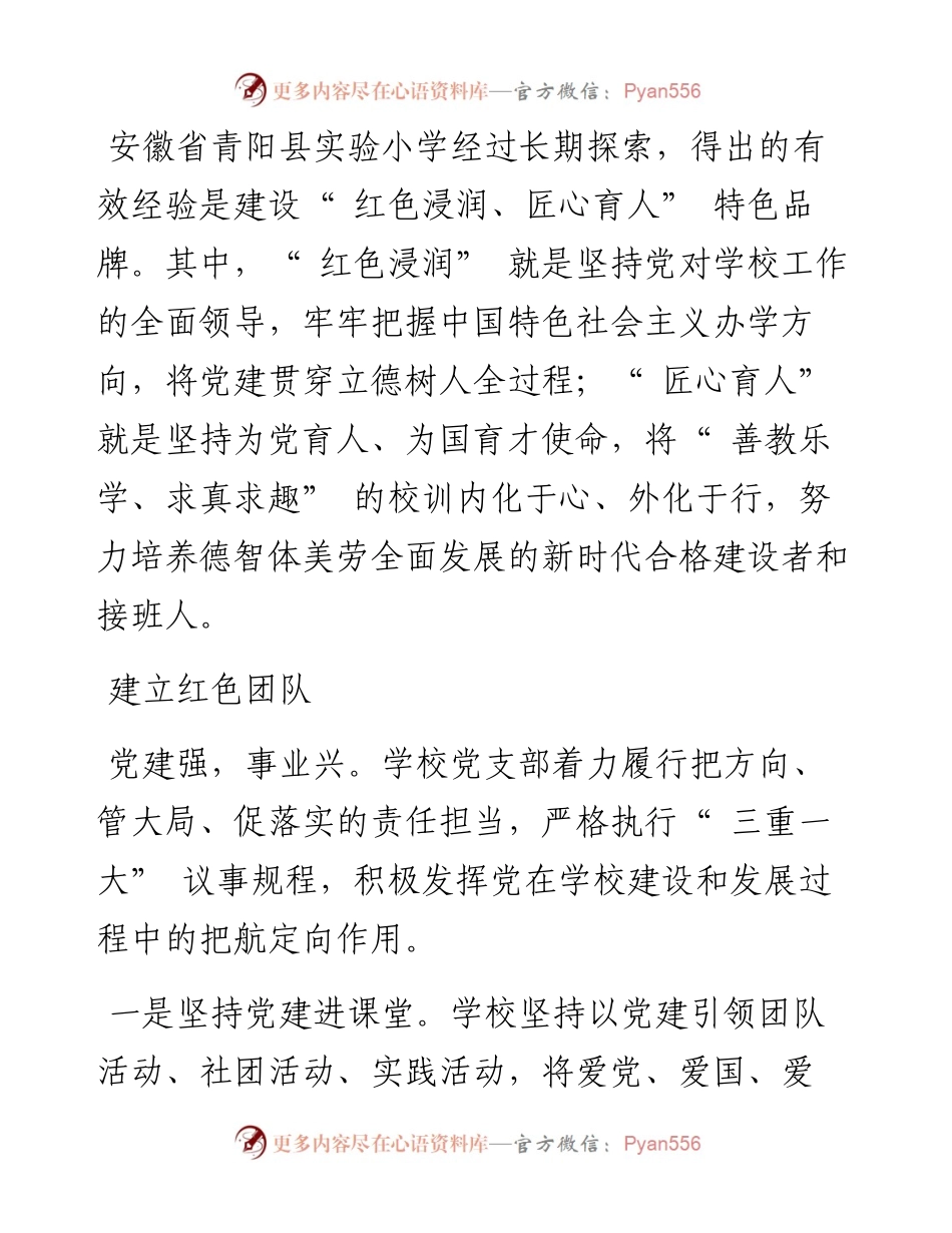 .05.11安徽省青阳县实验小学党支部书记校长钱进：红色浸润匠心育人.docx_第2页