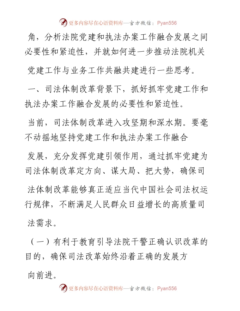 .06.30新蔡县人民法院党组书记院长付自强：推进党建与法院业务工作深度融合.docx_第2页