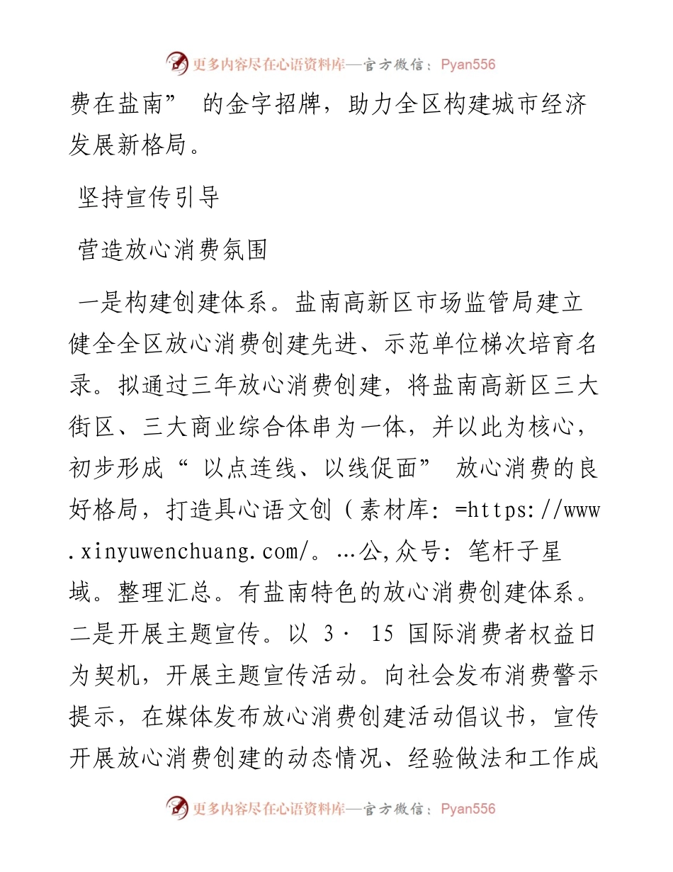 .03.30盐南高新区市场监管局局长杨春光：擦亮放心消费金字招牌构建城市经济发展新格局.docx_第2页