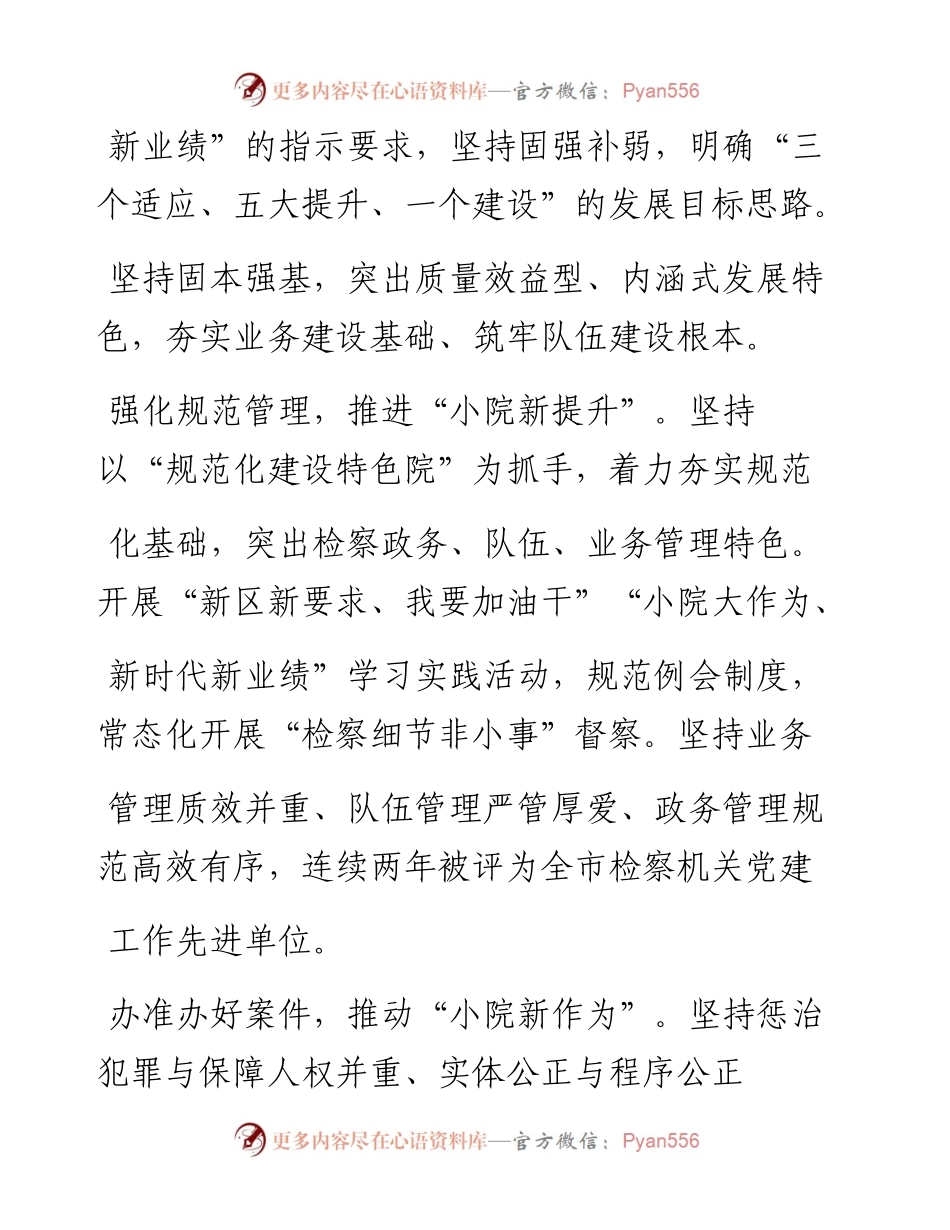 .06.24重庆市武隆区检察院检察长程晋意：培育特色亮点推进小院大作为.docx_第2页