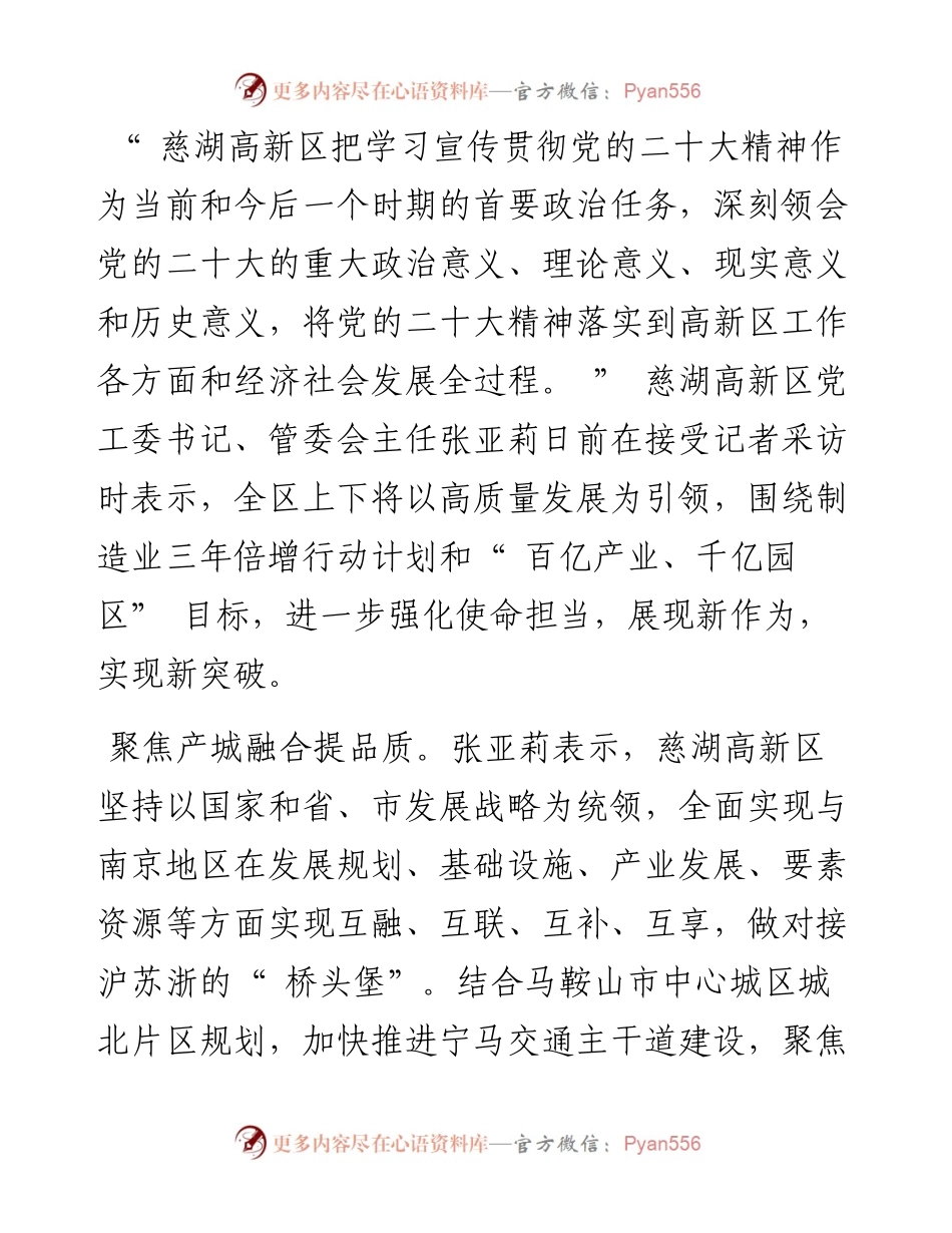 .11.24记者高文亮通讯员魏臻王瑜：以六个聚焦赋能高质量发展全力打造百亿产业、千亿园区.docx_第2页