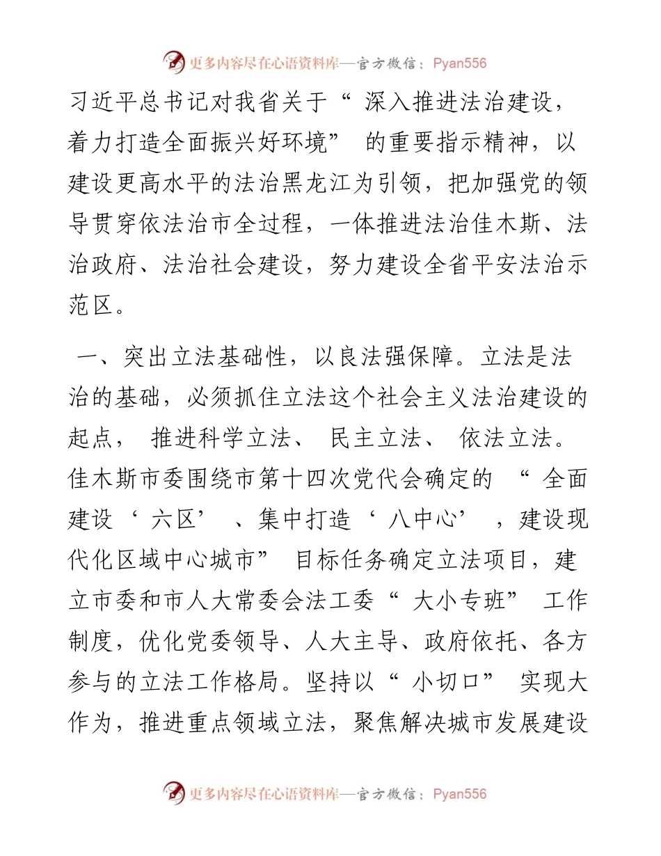 .08.15市委全面依法治市委员会主任：全力建设平安法治示范区打造全面振兴全方位振兴好环境.docx_第2页