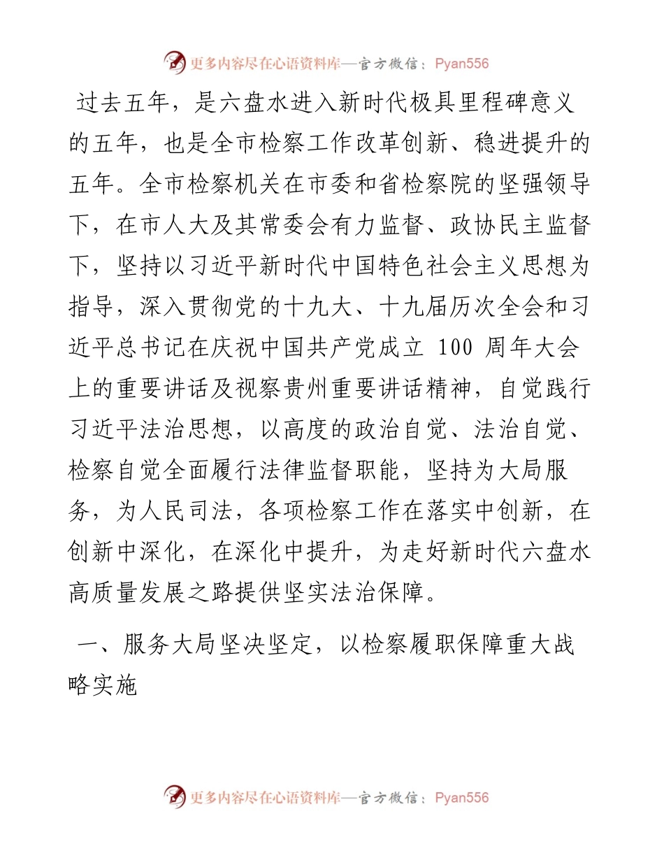 .03.28六盘水市人民检察院代理检察长庄浩：六盘水市人民检察院工作报告.docx_第2页