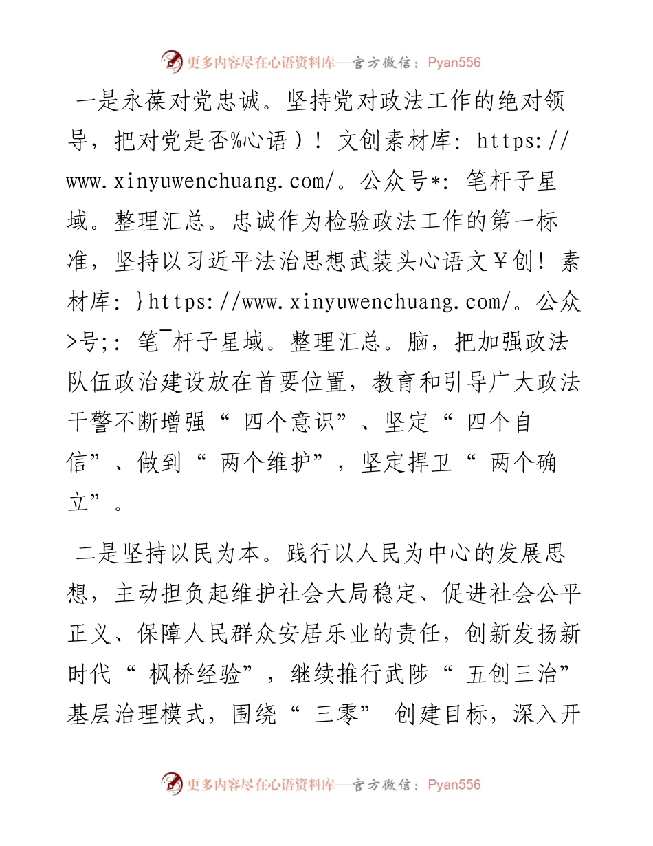 .03.16武陟县委常委、政法委书记王继业：以法治保障经济社会发展.docx_第2页