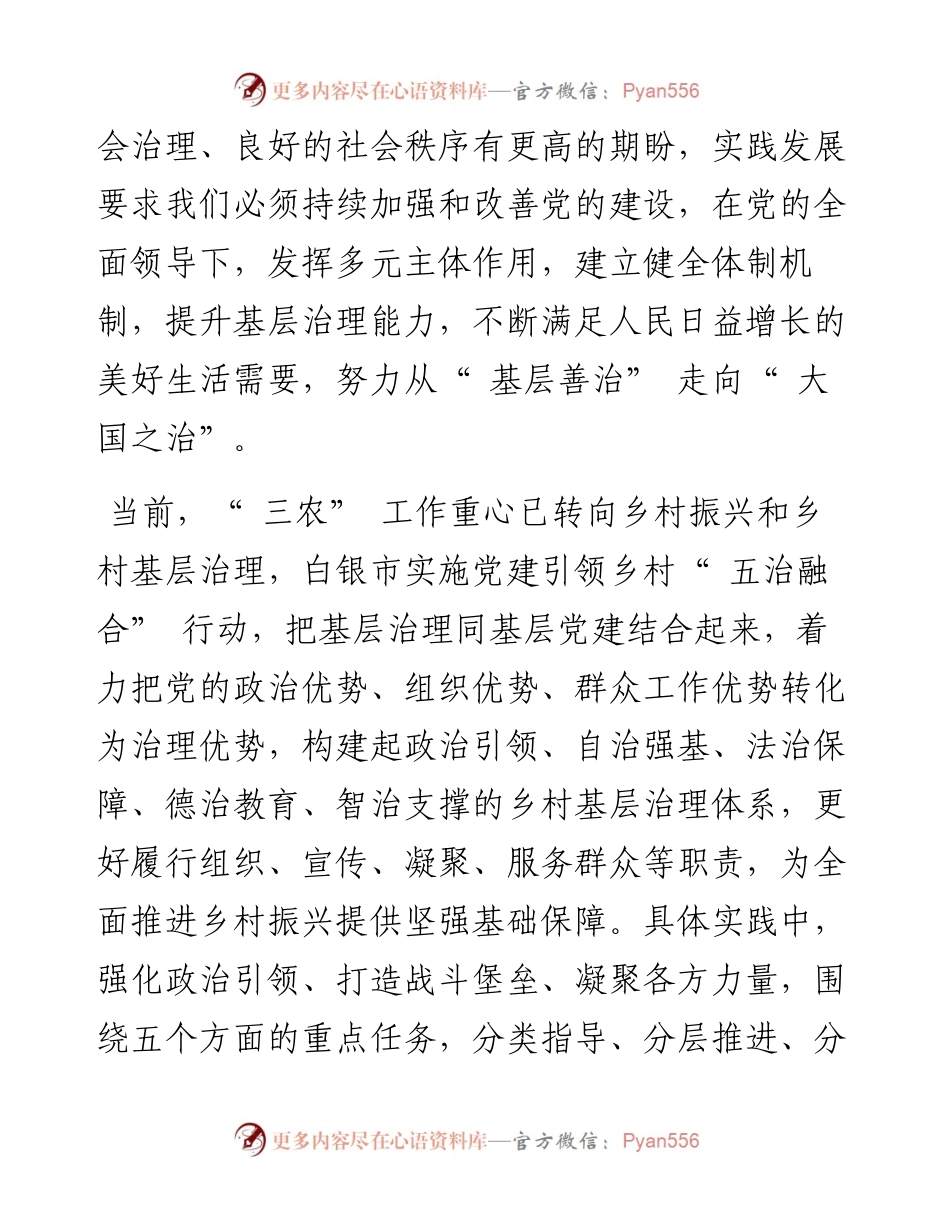 .04.26中共白银市委常委、组织部部长张麟：五治融合走好乡村善治之路.docx_第2页