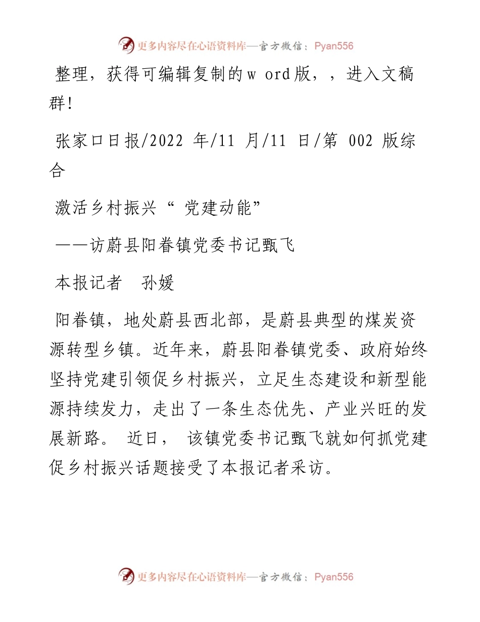 .11.11本报记者孙媛：激活乡村振兴党建动能.docx_第1页
